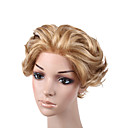 Main Attach�e Dans Le Style Lace Front De Qualit� � Court Synth�tique De Haute Lumi�re Perruque Blonde Cheveux Boucl�s (0,479 � 6,30-ah-0002-b)