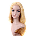 Main Attach�e Dans Le Style Lace Front Suppl�mentaire De Qualit� � Long Synth�tique De Haute Brillance Aspect Naturel Jaune Perruque De Cheveux Armure