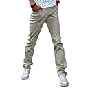 Nouvelle Jambe Hommes Arriv�es Longue Ligne Droite De Fa�on D�tendue Pantalon Noir En Coton Beige (0531-5.31-110)