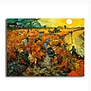 Toile Tendue � La Main La Vigne Rouge � Arles, 1888 Peinture De Vincent Van Gogh 0192-ycf103200