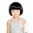 Bob Enfants Coiffures Longueur Menton Perruque Noire Les Cheveux Des Enfants Avec Bang Int�gral (0463-6.17-359)
