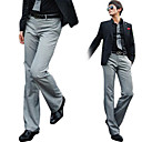 Nouvelle Jambe Hommes Arriv�es Longue Ligne Droite De Fa�on D�tendue Pantalon De Coton Gris � Carreaux (0531-5.31-142)