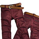 Nouvelle Jambe Hommes Arriv�es Longue Ligne Droite De Fa�on D�tendue Pantalon Rouge En Coton Noir (0531-5.31-116)