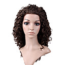 Main Attach�e Dans Le Style Avant De Lacet Synth�tique � Longue Perruque Noire Des Cheveux Bruns Boucl�s (de 0.479 � 6.30-ah-0001-a)