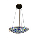 Verre Teint� De Style M�diterran�en Lustre 3-lumi�re (0925-907-400)