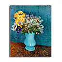 Florero Hecho A Mano Estirada Tela De Lilas, Margaritas Y An�monas, C.1887 Pintura De Vincent Van Gogh-0192 Ycf103166