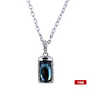 Inoxydable De Cristal Bleu Acier Usb2.0 Collier Lecteur Flash (1 Go)