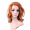 Main Attach�e Dans Le Style Avant De Lacet De Longueur Moyenne Synth�tique Dor�e Perruque De Cheveux Boucl�s (de 0479 � 6,30-ah-0004-c)