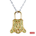 Acier Plaqu� En Forme De Cloche Inox Usb2.0 Collier Lecteur Flash (256 Mo)