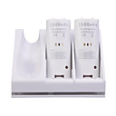 3-en-1 Muelle De Carga De Doble / Soporte / Estaci�n De Control Remoto Wii Y Nunchuk Con Bater�as Recargables (2800mah)