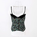 Dos Piezas De Mangas Cortas Escote Redondo Flores Patrones T-shirt / Mujer Camisetas (ff-8502bf506-0853)