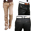 Nouvelle Jambe Hommes Arriv�es Longue Ligne Droite De Fa�on D�tendue Pantalon Noir En Coton Jaune (0531-5.31-100)