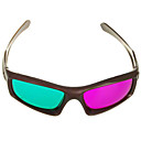 Reutilizable Lente De Pl�stico De Resina Marco De Anaglifos Magenta Verde   Gafas 3d