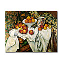 Tendu La Main Les Pommes Des Oranges Toile Et La Peinture Par Paul Cezanne (1019-hbx0025)