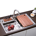 En Acier Inoxydable Multi-fonction De Deux Bols �vier De Cuisine (0572-ch381)