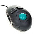 La Mano Dedo De La Mano Port�tiles 4d Usb2.0 Mini Rat�n Trackball - Negro (2m De Cable)