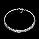 De Alta Calidad Dos Capas De Cristal Claro Joyer�a De La Boda Nupcial Collares Xl-0177
