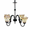 Florale Chandelier Tiffany 4-lumi�re (0923-tf-p29)