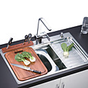 En Acier Inoxydable Multi-fonction De Deux Bols �vier De Cuisine (0572-ck233)