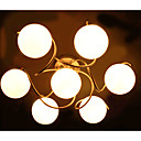 De Fer L�ger Moderne 9-lumi�re Plafond De Verre (0899-8041-6 +1)