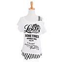 De Un Solo Hombro Rayas Manga Corta Impresa T-shirt Patrones / As De La T-shirts (ff-e-bgtb0015006)