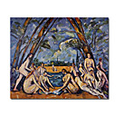 Toile Tendue � La Main Le Grand Tableau Baigneurs Par Paul Cezanne (1019-hbx0084)