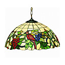 Raisins Et Les Oiseaux Tiffany 2-lumi�re Lumi�re Pendante (0923-tf-p2)
