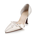 Sat�n Tacones Superior Cerrado Dedos De Los Pies Con Los Colores De La Boda Bowknot Shoes.more Nupcial Disponibles (0984-r-020)