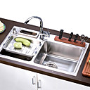 En Acier Inoxydable Multi-fonction De Deux Bols �vier De Cuisine (0572-ch383)
