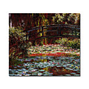 Main Le Pont Sur Le N�nuphar Bassin 1 Tableau De Claude Monet Tendu Pr�t � Accrocher (0192-ycf103494)