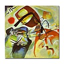 Foto Hecha A Mano Con Un Arco De Aceite Negro Sobre Lienzo De Wassily Kandinsky (0192-ycf102945)