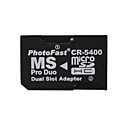 Dual Microsd De Memoria Ms Pro Duo Adaptador De La Tarjeta (negro)