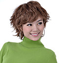 Longitud Media Sin Tap�n Sint�tico De Alta Calidad Del Caf� Mirar La Naturaleza Peluca Pelo Liso (0463-428)