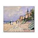 La Main De La Promenade � La Peinture Trouville Par Claude Monet Tendu Pr�t � Accrocher (0192-ycf103481)