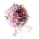 �l�gants En Soie Rose Et Le Lys � La D�coration De Mariage Mousseline Ronde Bouquet / Bouquet De Mari�e (0797-sim037)