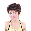 Sin Tapa Corto Sint�tico De Alta Calidad Ver La Naturaleza De Color Marr�n Claro Peluca De Pelo Rizado (0463-282)