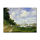 Le Bassin De Main � La Peinture Argenteuil Par Claude Monet Tendu Pr�t � Accrocher (0192-ycf103480)