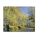 Main Coude De La Peinture Epte Par Claude Monet Tendu Pr�t � Accrocher (0192-ycf103423)
