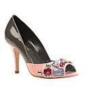 Patentes Talones Parte Superior De Cuero Mediados P�o De Los Pies Con Zapatos De Diamante De Imitaci�n De La Moda (0985-hk0337)