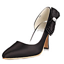 Calidad Superior De Sat�n Tacones Altos Superior Cerrado De Los Pies Con Zapatos De Moda Acr�lico (0984-r-036)