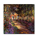 La Peinture � La Main Jardin Fleuri Par Claude Monet Tendu Pr�t � Accrocher (0192-ycf103498)