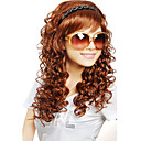 Sin Tapa Extra De Alta Calidad A Largo Sint�ticas Rubias Peluca Casta�a Pelo Rizado 0463-461