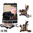 Damas De Premi�re Qualit� Fabriqu�s � La Main 2 Machines De Tatouage Kit Avec Alimentation Sup�rieure Conduit (ly033)