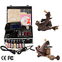 Damas De Premi�re Qualit� Fabriqu�s � La Main 2 Machines De Tatouage Kit Avec Alimentation Sup�rieure Conduit (ly011)