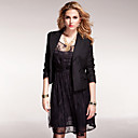 Revers Des Manches Longues De Trois Boutons De Blazer Style Court / Blazers Pour Femmes (ff-a-bi0853115)