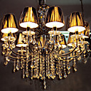 Chrome De Fer L�ger 8-plafonnier En Cristal Avec Couvercle De La Lampe (1048-nt6881-8)