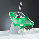 Grifo De Ba�o Monomando Efecto Cascada Con Led - Grenchen