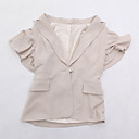 Chaqueta De Manga Corta Volante Solapa / Chaquetas De Las Mujeres (ff-a-bi0853109)