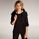 Dise�o Del Cuello Doble Especial Breated Medio Abrigo Mangas / Abrigos De Mujer (ff-b-bi0859005)