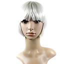 Longueur Menton Capless Qualit� Regarder Naturel Synth�tique Perruque Blanche Cheveux Raides (0988-ns019)